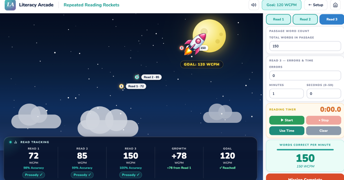 Repeated Reading Rockets preview