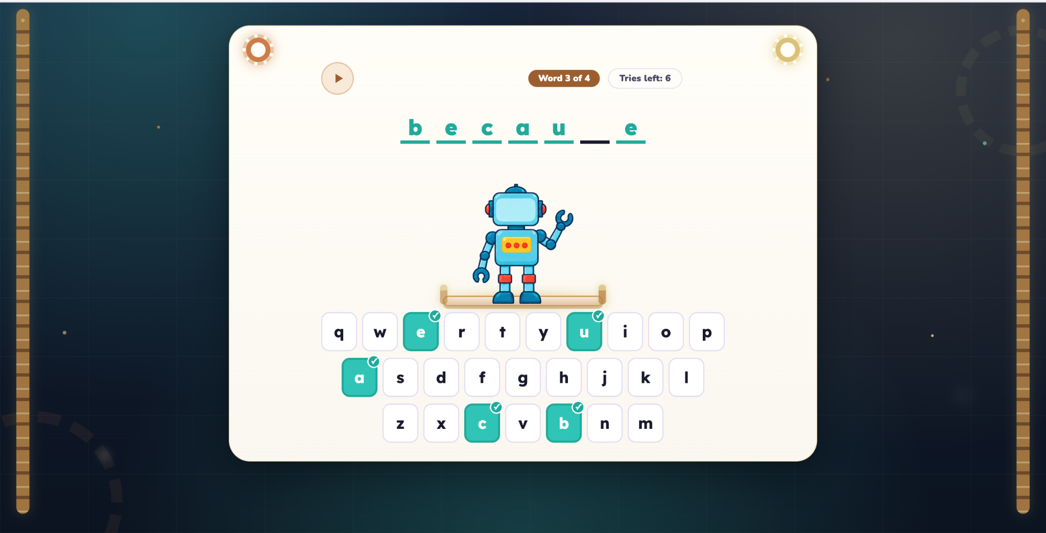Robot Word Builder gameplay preview